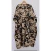 Women Hippie Summer Cotton Sleepwear Floral Print Black Long Maxi Caftan Dress CKFTN-SCRN-FULL-BUYIT-131