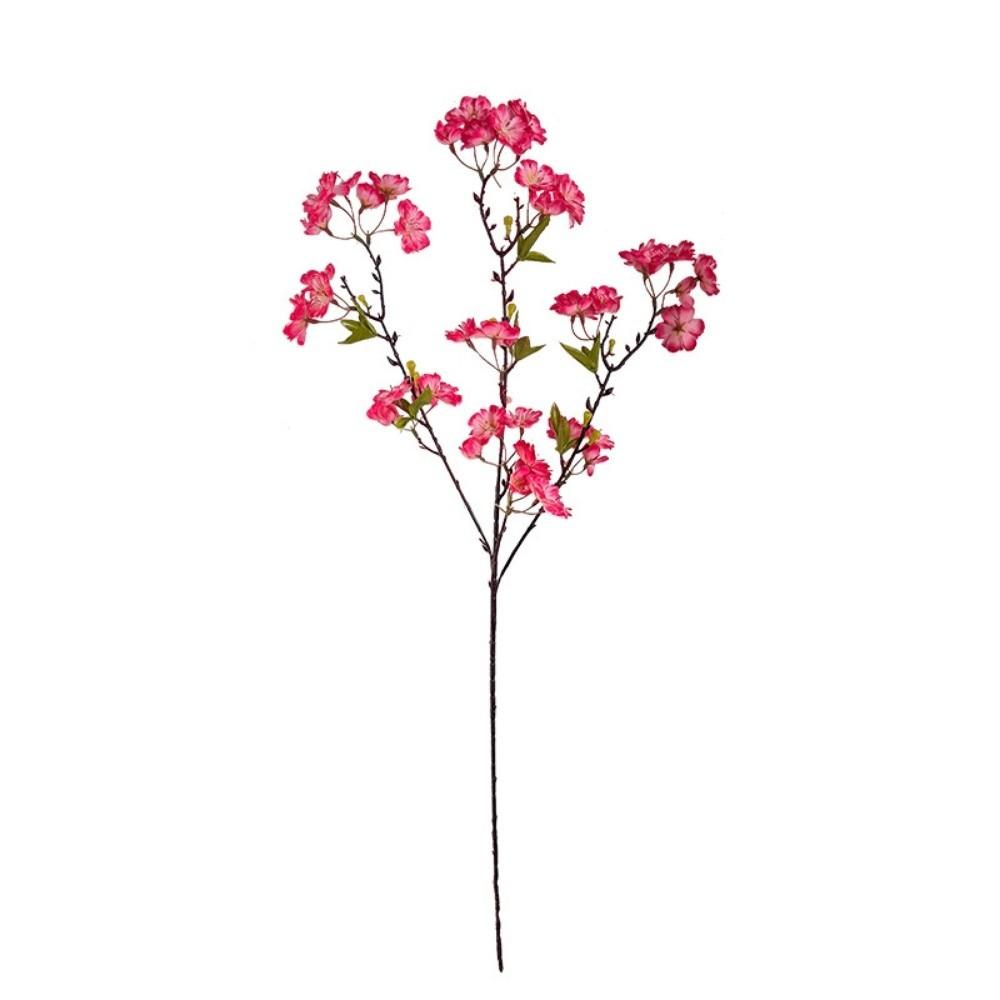 Pink Artificial Sakura Flower Silk Decorative Artificial Faux Plants Peach Long Branches Fake Cherry Blossoms Wedding Decoration