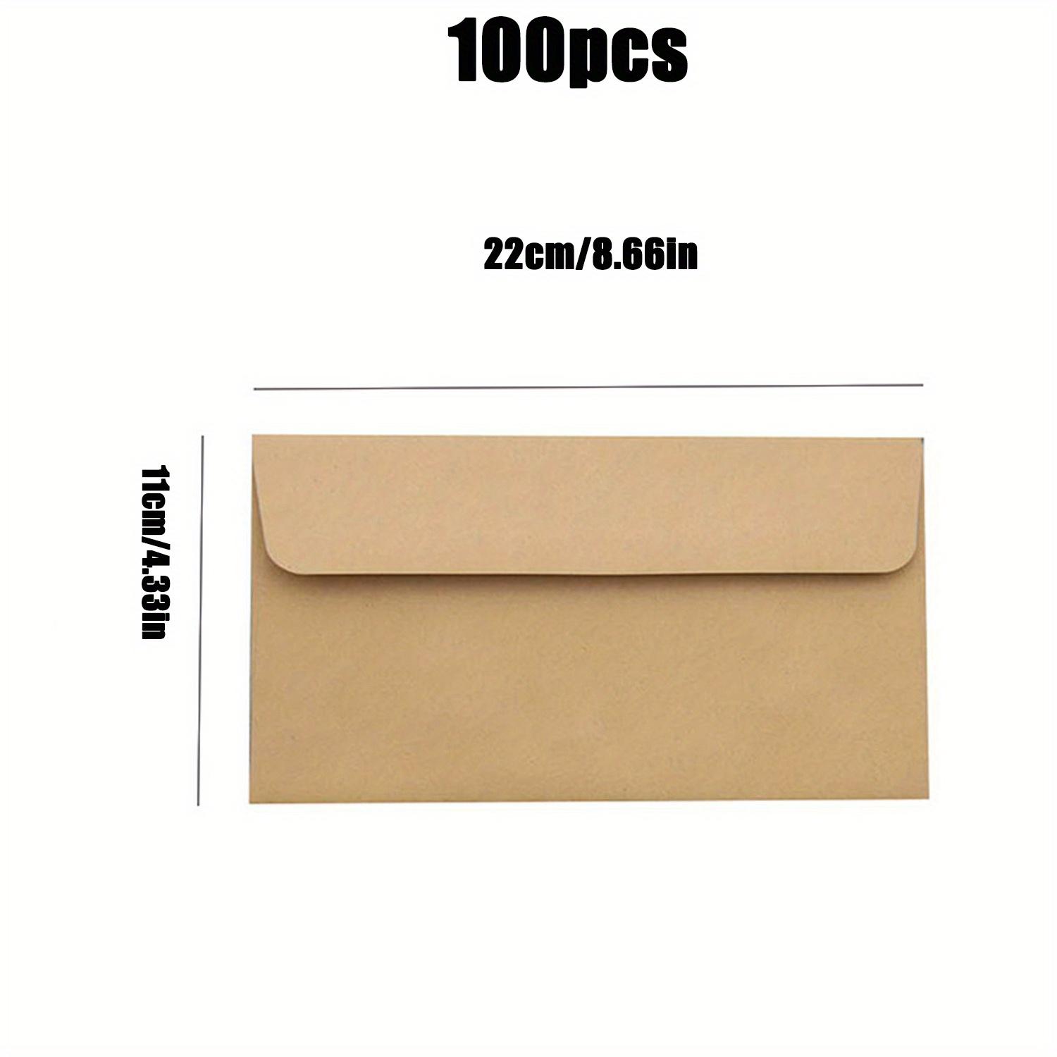 

100 шт. Почтовые конверты Самозапечатывающиеся, Приглашения Поздравительные открытки Приглашения Конверты из крафт-бумаги для уникальных приглашений