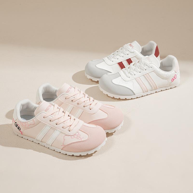 Cute KT Cat Embroidered Student Shoes Women's Training Shoes New Korean Chic Versatile Board Shoes Casual