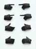 LittleArmory-OP03: figma Taktische Handschuhe [Stealth Black] 1:12 Maßstab ATBC-PVC Spritzgussbausatz