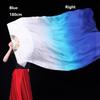 Tricolor Gradient Gradient Color Dancer Fan Right&Left Hands Rayon Silk Fans
