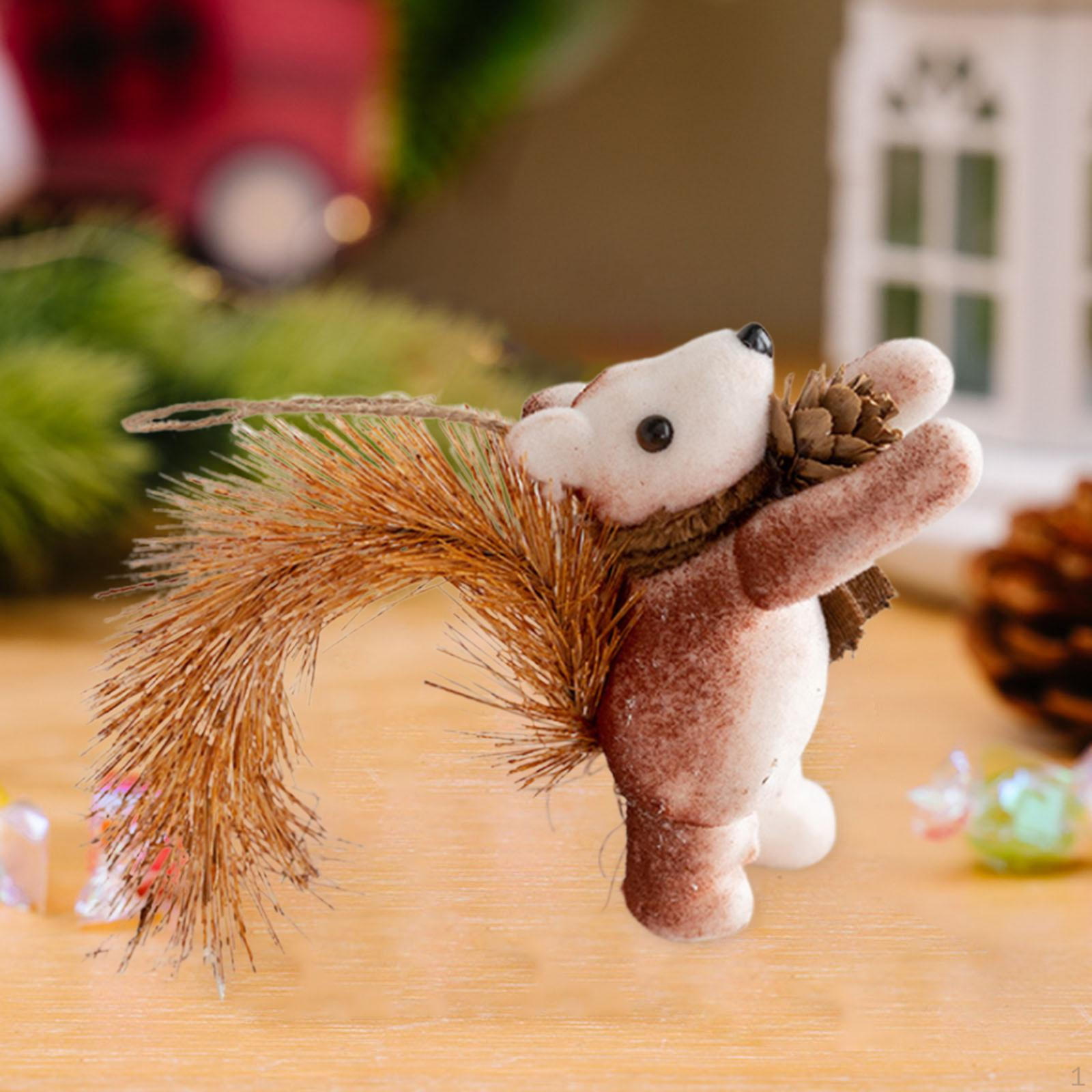 

Игрушка-белка, подвеска, украшение на рождественскую елку, идеальные подарки, декоративные поделки, рождественский декор, подвеска 12cmx5cmx7cm коричневый