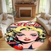 Marilyn Monroe Print Rond Tapijt, Wasbaar Vloerkleed, Voor Entree Slaapzaal Wasruimte Kantoor Studeerkamer, Woondecoratie Verjaardag Kerstcadeau