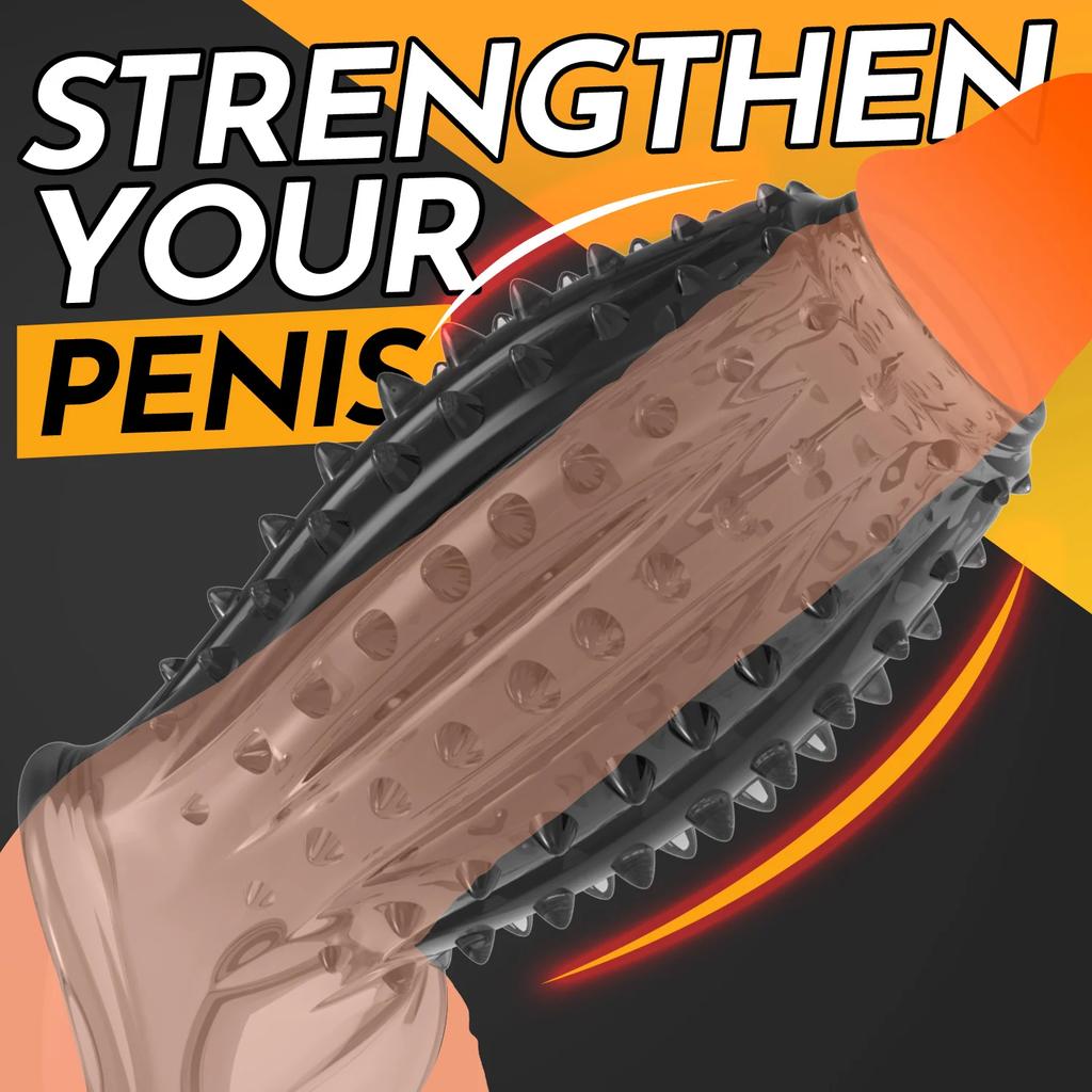 G-spot stimulate Penis Enlargement Sex Toys For Men Cock Ring Stretcher Extender Sleeve Reusable Condoms Goods Adults Products