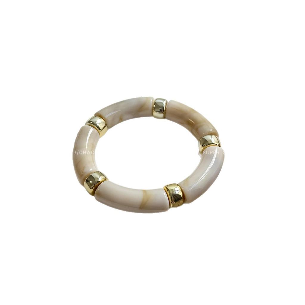 Gradient Acrylic Round Vintage Bracelet - Versatile High-End Fashion Jewelry