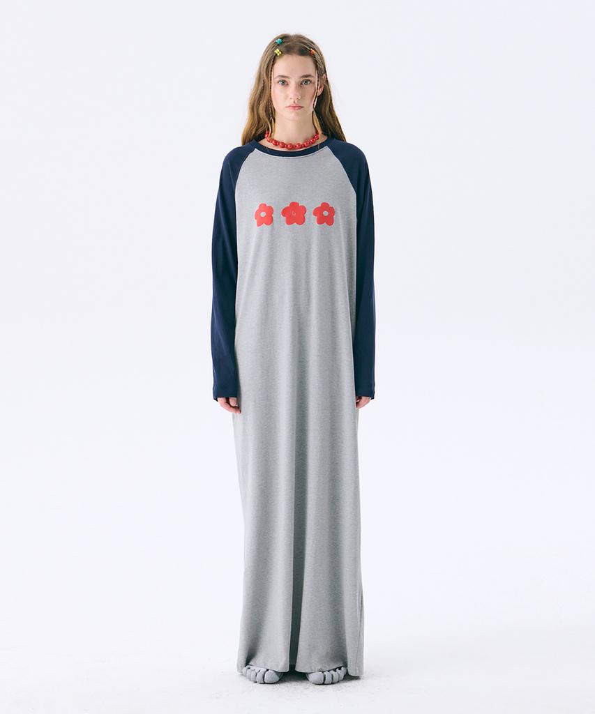 Jun Jun Space Raglan Long Dress_Grey