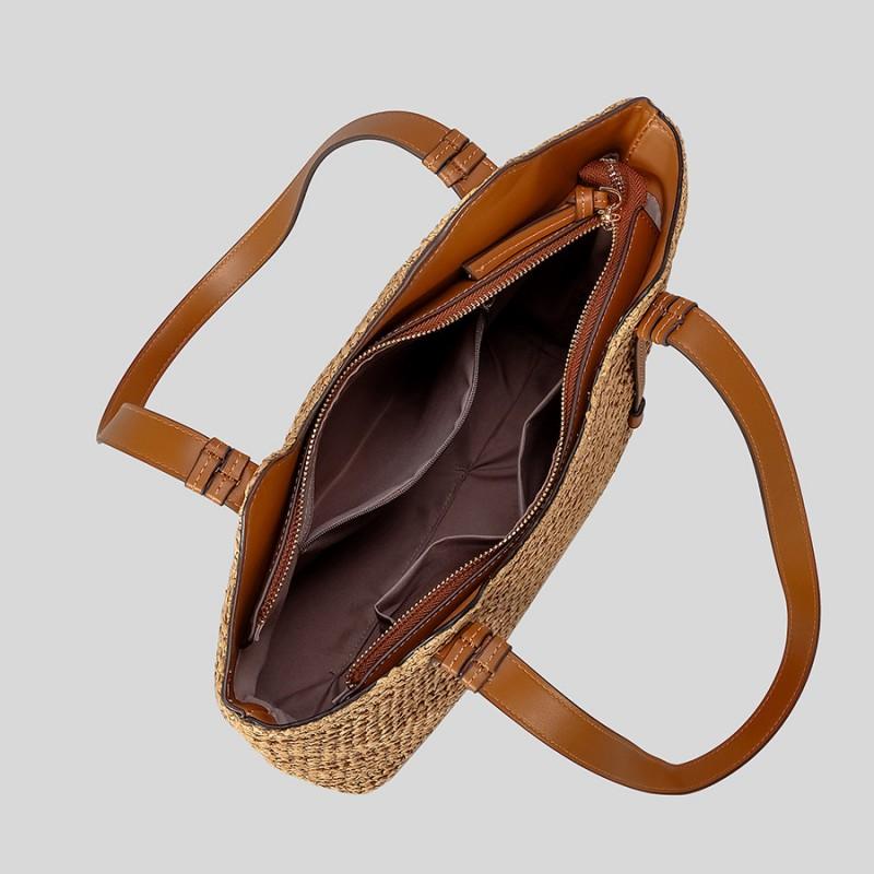 Large Womens Woven Straw Tote Bag Shoulder Handbag Beach Casual Daily Use