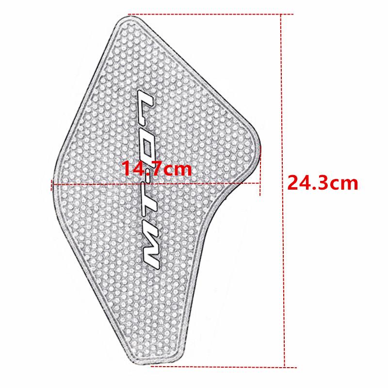 Pro Yamaha MT 07 MT07 MT-07 + Boční podložka palivové nádrže Podložky pod nádrž Ochranné samolepky Obtisky Plynová rukojeť na kolena Trakční podložka