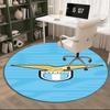 Lazio Football Club Emblem Round Rug for Livingroom,Bedroom, Palyroom, Chair Rug, Area rug, Circle Carpet, Fan Christmas gift