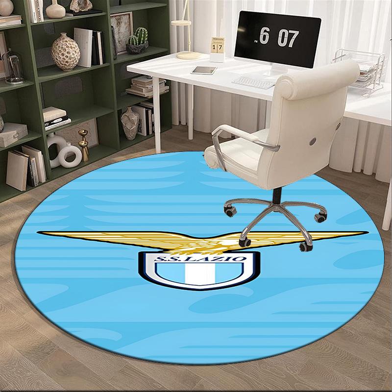 Lazio Football Club Emblem Round Rug for Livingroom,Bedroom, Palyroom, Chair Rug, Area rug, Circle Carpet, Fan Christmas gift