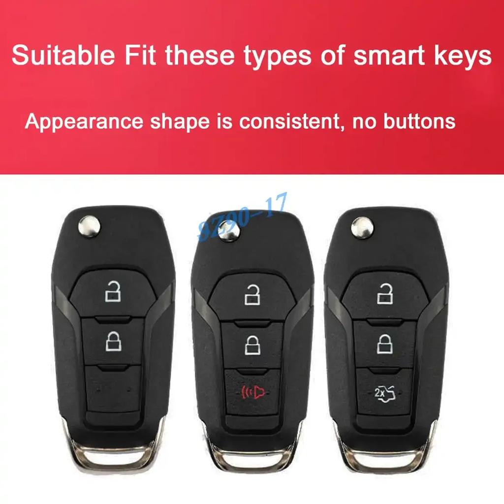 Transparent Key Fob Case Cover Keychain For Ford F150 F250 F350 F450 Xlt Ranger Xl Maverick Ecosport Everest