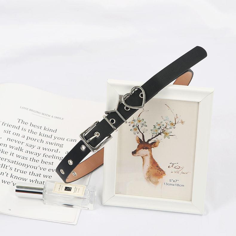 Letter Heart Shaped Metal Buckle Belt Needle Buckle Closure Buttonhole Metal