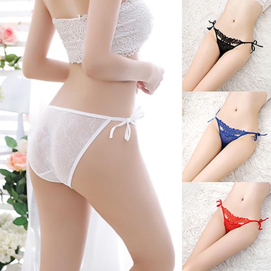 Women Fashion Summer Floral Hollow Briefs Panties Thongs G-string Underwear