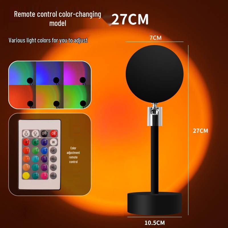 Sunset Lamp: Smart App Dimmable Light for Bedroom, Living Room, and Photography Decor.