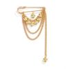 Iron Heart Brooch Pin Heart Shape Pendant Multi-Function Pin Fashion Chain Tassel Badge  Daily