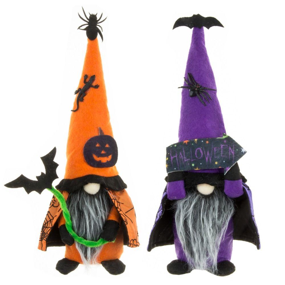 Portable Halloween Gnomes Doll Cartoon Dwarf Plush Doll Crafts Faceless Doll  Toy