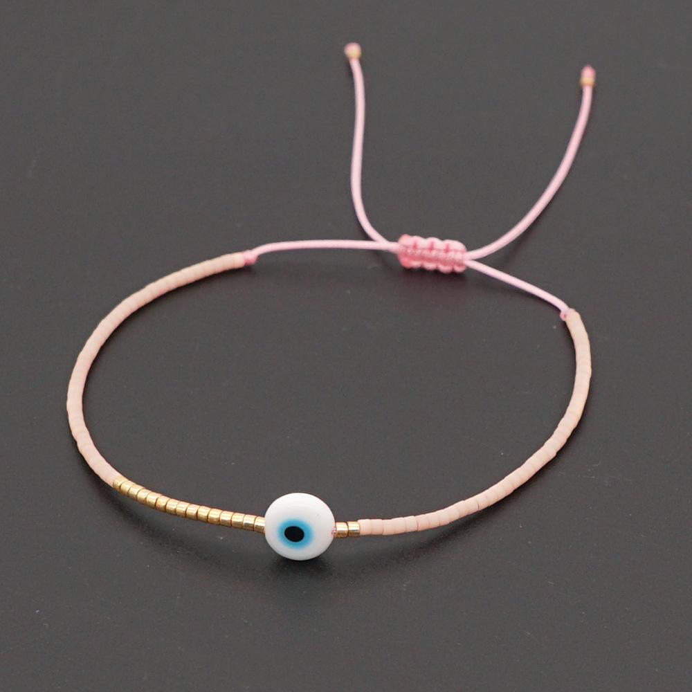 Vlen Women's Turkish Evil Eye Bracelet for Good Luck & Positive Energy Miyuki Beads Jewelry Gift Protection Pulseras