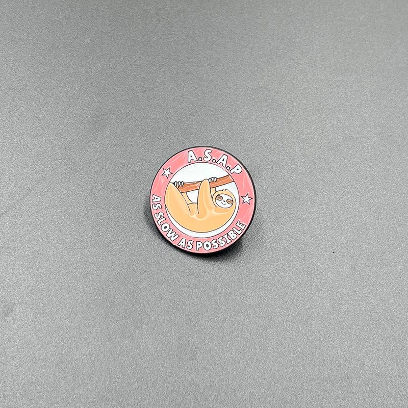 Cute Cartoon Sloth Banana Donut Brooch - Versatile Clothing Accessory