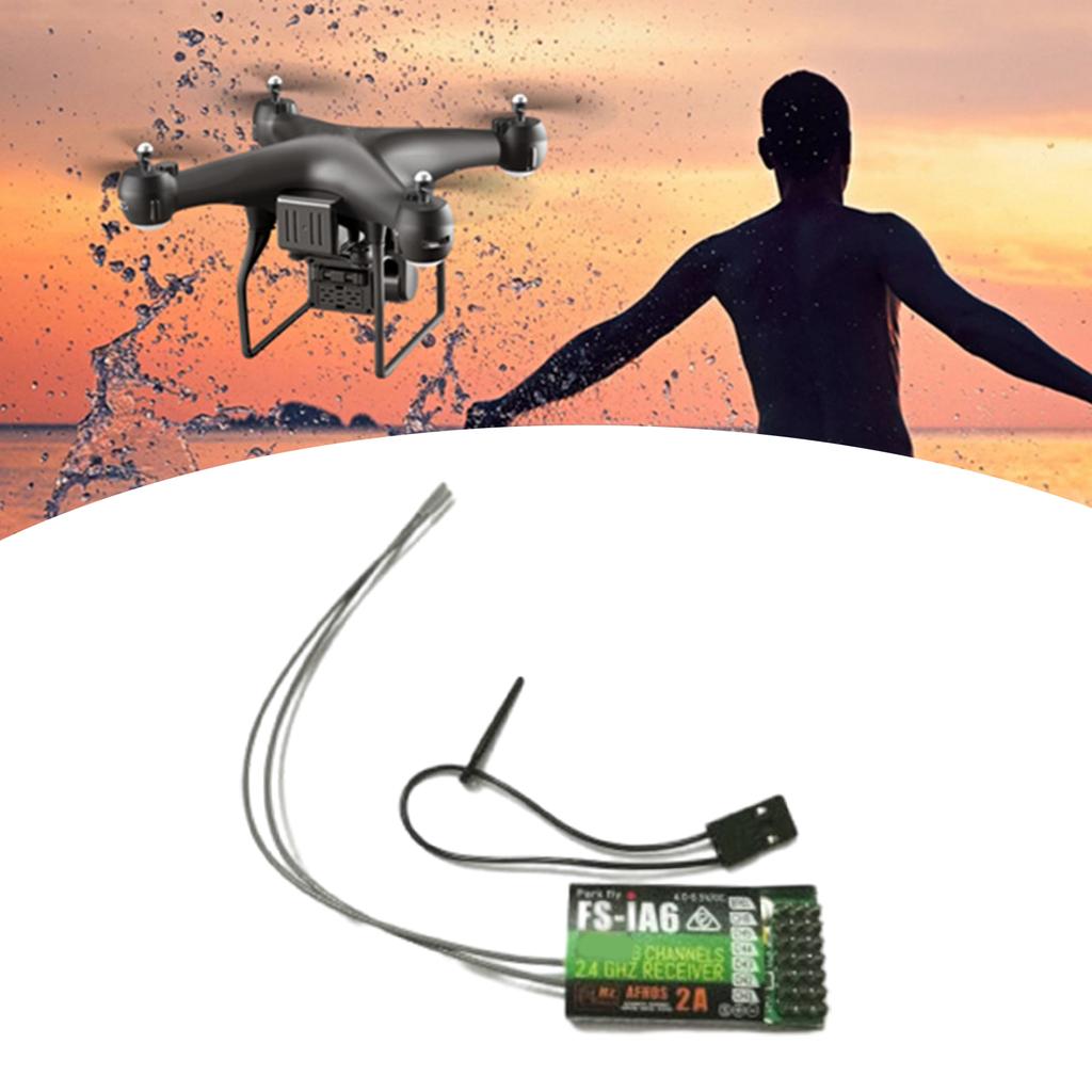 Remote Control Receiver FS-iA6 Receiver 6CH 2.4G Double Antenna for Flysky FS-I6x FSI6 FS-i4 FS-i6s FS-GT2F Transmitters