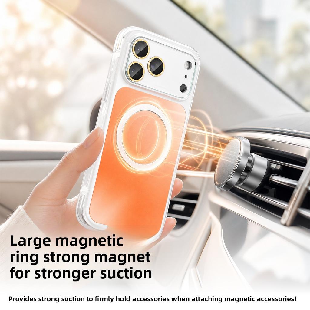 Shockproof Magnetic Case for iPhone 17 Pro Max 16 Ai Integrated Button Comes with A Full Coverage Lens Protector Cover