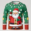 Merry Christmas Santa Claus Men's Long Sleeved T Shirt Popular Y2k Tees Sport Wear Crew Neck Tops Fall Unisex Clothing