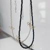 Fashion Elegant Bowknot Charm Necklace Crystal Beaded Clavicle Chain Choker Necklace Statement Jewelry Neck Chain