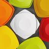 Nerozbitný melaminový čtvercový talíř - Odolná imitace porcelánu pro restaurace a hotely.