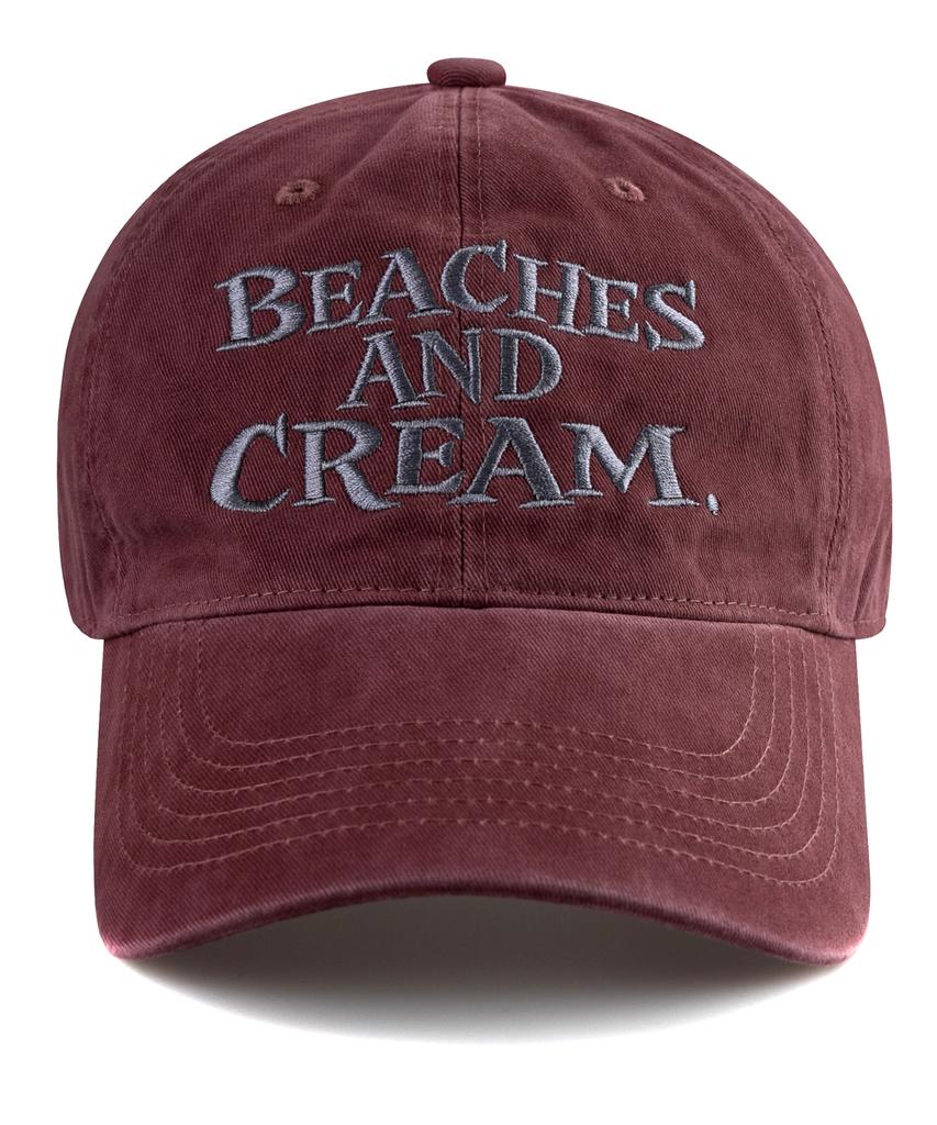 Bichiseuaenkeulim Big Logo Cation Ball Cap-Burgundy