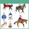 Ornament Holiday Party Cute Christmas Horse Pendant Desktop Gifts Decoration