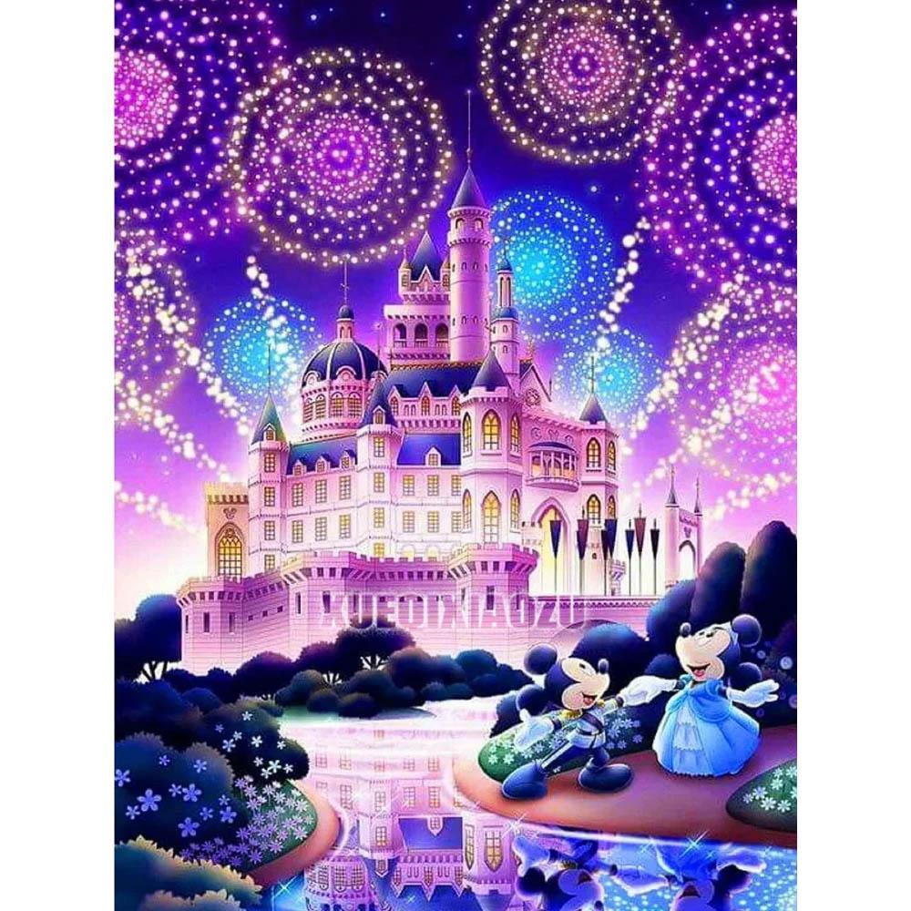 Disney מיקי מאוס לחג המולד ציור יהלומים קריקטורה פסיפס רקמה פאזל יהלומים עשה זאת בעצמך אבני חן קישוט לחדר ילדים מתנה