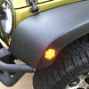 Side Marker Front Fender Turn Signal Parking Light Amber LED Smoke Lens Set of