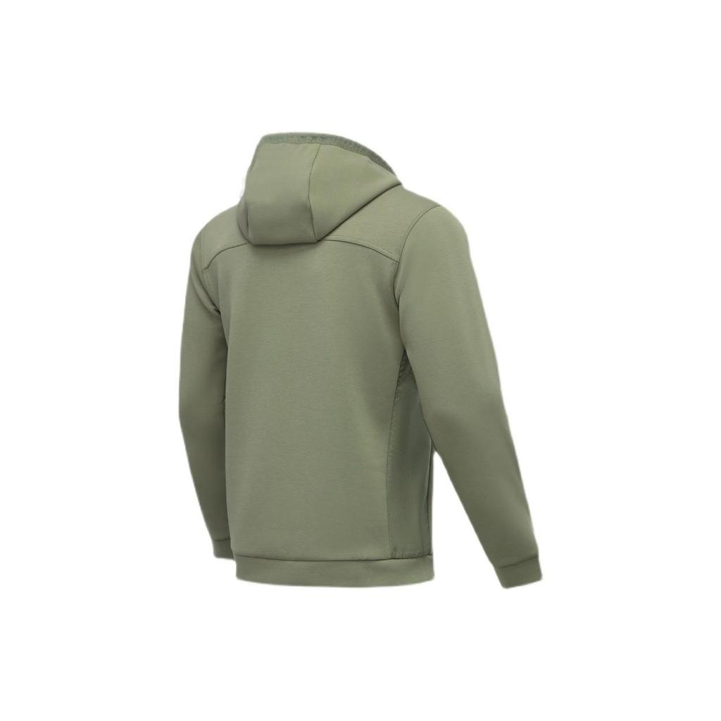 Li Ning Training Series Logo Graphic Pullover Hoodie Men Hoodies Green AWDR105-4