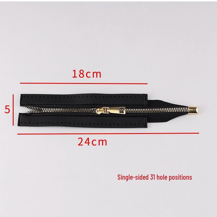 18cm Metal Teeth Zipper for DIY Handmade Bags - Coral Fleece Mesh Bag Accessories