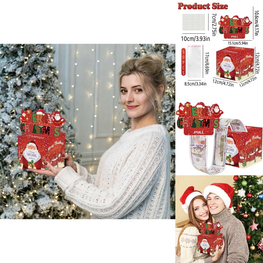 Weihnachts-Nikolaus-Spardose mit rotem Farbverlauf für Feiertagsfestlichkeiten und Geschenkverpackung