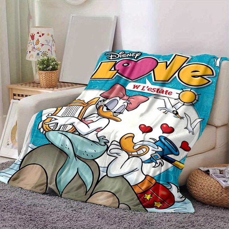 

1pc Disney Love W L estate Daisy Duck & Donald Duck Home Decor Blanket Throw Blanket Gift Idea Flannel Blanket Bedroom, Living Room, Travel 80cmx120cm