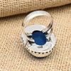 Blue Chalcedony Gemstone Handmade 925 Sterling Silver Wedding Jewelry Ring