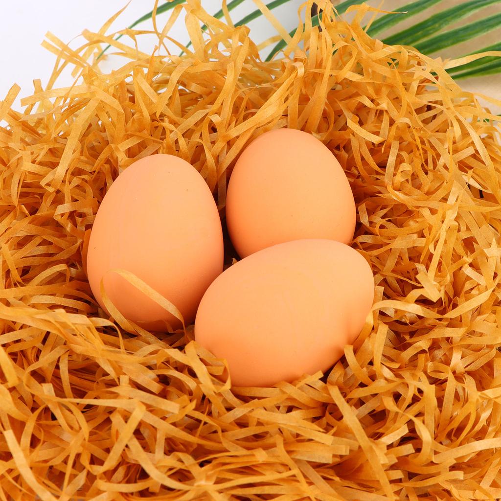 12 Pcs Mini Bouncy Balls Dog Egg Toys Soft Rubber Bouncing Brown Fake Eggs Bulk For Party Favors Funny Pet Toy (55 Mm/2.16 Inch)