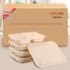 Biodegradable 3-Compartment Corn Starch Food Container with Lid