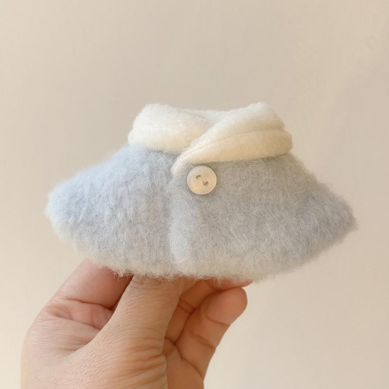 17Cm Păpușă Pluș Haine Macaron Șezând Petrecere Crăciun Pelerină Carouri Haine V2 Haine Costume de Crăciun