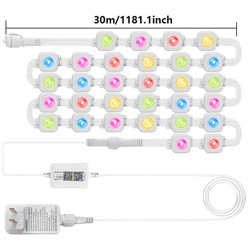 50FT/100FT/150FT/200FT/300FT Permanent Outdoor Lights Waterproof RGB String Lights DIY Scene Christmas Birthday Holiday Party