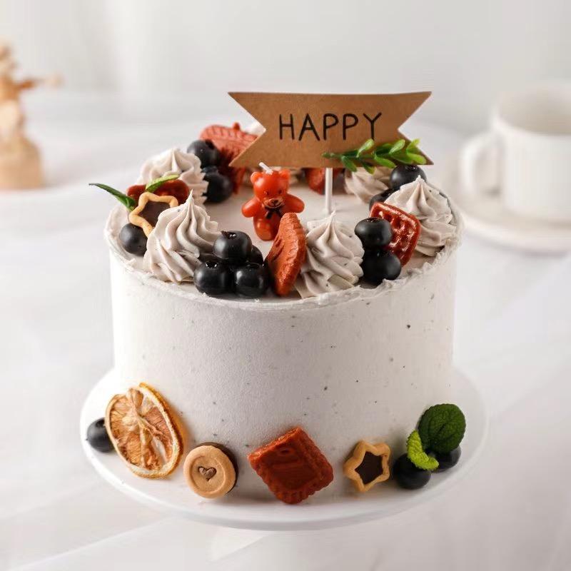 Cute Fruit Simulation Cake Model Ornaments Shop Showcase Cake Sample Display Birthday Wedding Cake Mold Decoration Shooting Prop