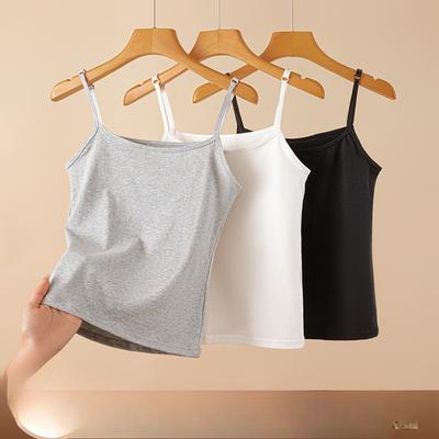 Trägertop aus reiner Baumwolle, Damen All-Baumwolle Basis Ärmelloses Top Sommer Dünner Stil