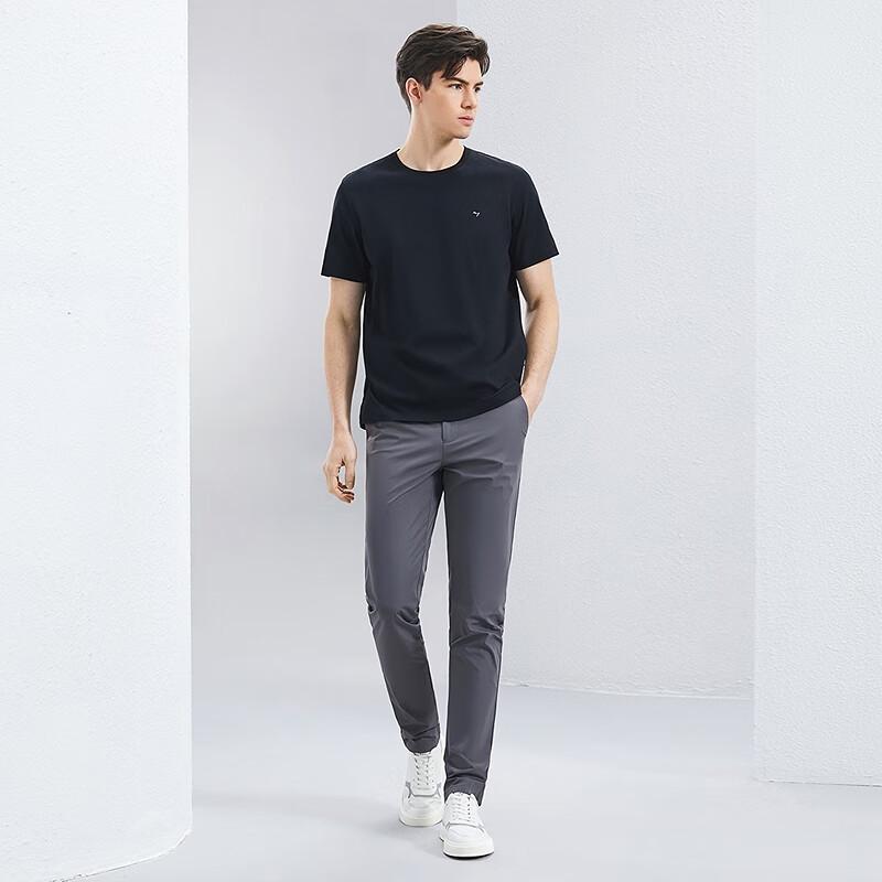 Qipai Men's Casual Cooling & Quick-Dry Round Neck T-Shirt
