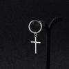 Stainless Steel Cross Stud Earrings for Women - Titanium Steel Earring Pendants, Ear Cuffs, and Ear Clips.
