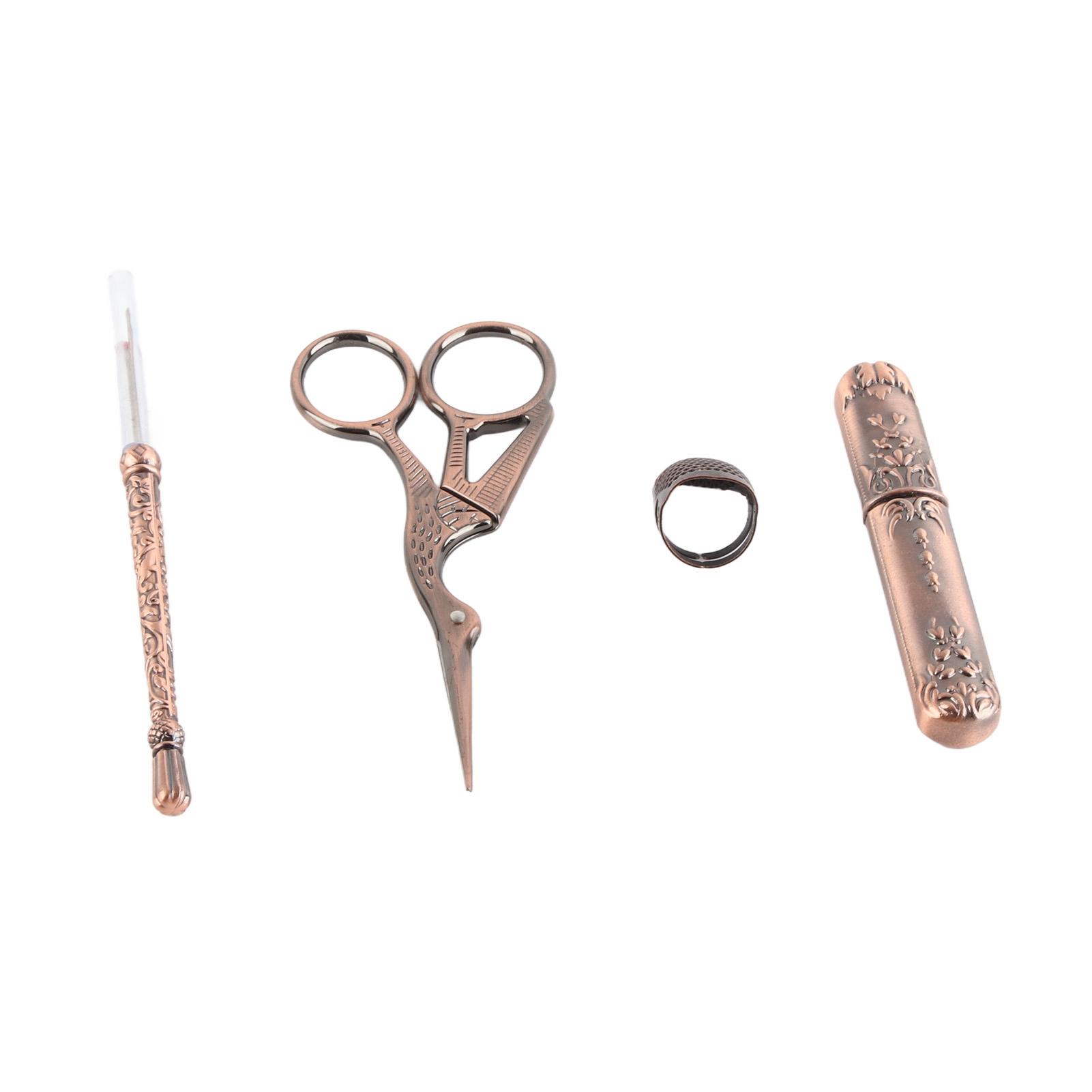

Mbroidery Scissors Kit Вышивальные ножницы Шильное шило Напёрсток Винтажный набор для шитья Шитьё
