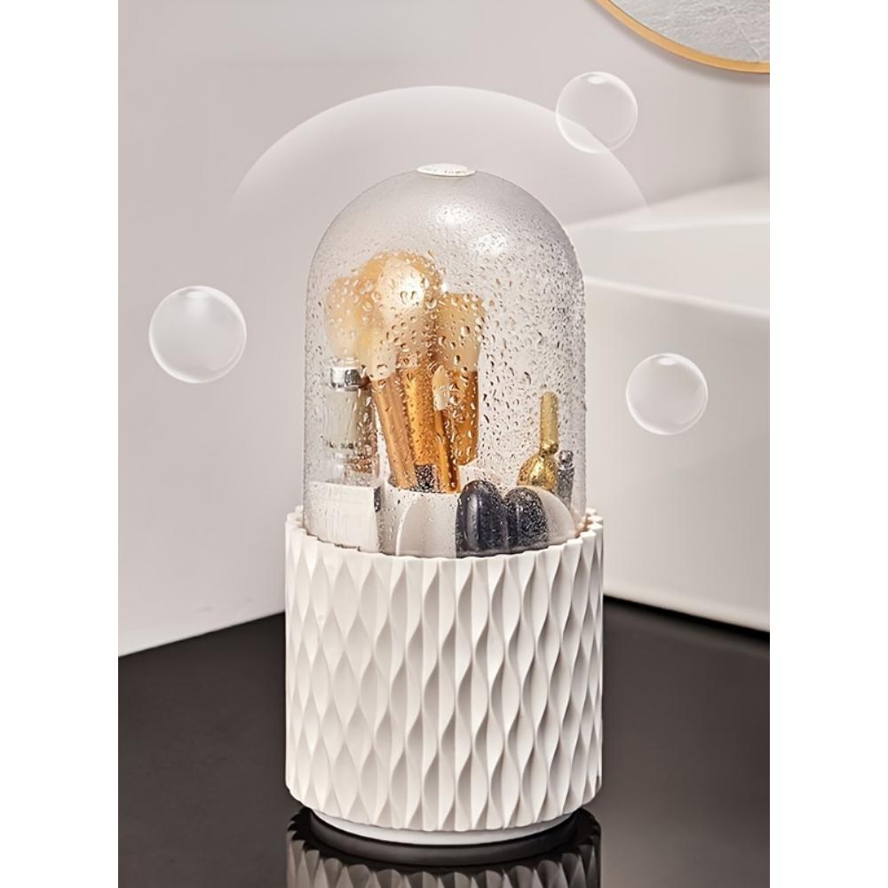 Multifunktionale, um 360 ° drehbare Aufbewahrungsbox für Make-up-Pinsel, tragbare Aufbewahrungsbox für Desktop-Kosmetik, Lippenstift, Augenbrauenstift, Lidschattenpinselhalter