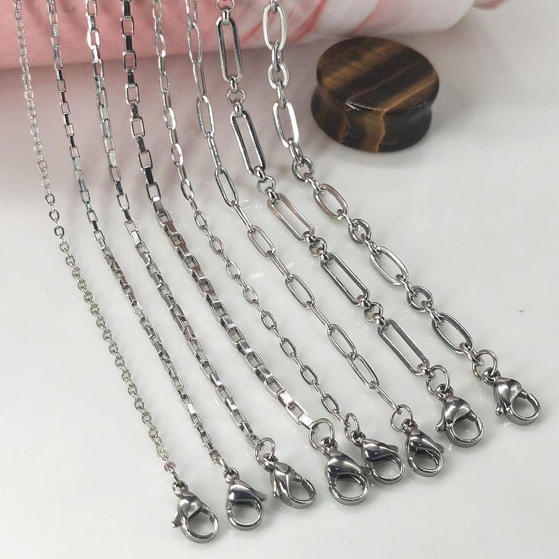 Titanium Steel Retro Cross & Box Chain Necklace for Glasses - Fashionable, Non-Slip Pendant Accessory for Women