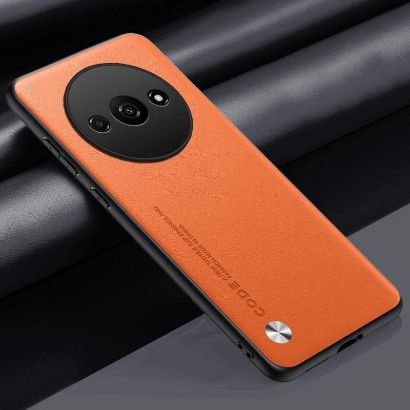 

Роскошный чехол из искусственной кожи для Xiaomi Redmi A3, задняя крышка, матовый силиконовый чехол для телефона с полной защитой для Redmi A1 A2 Plus 4G RedmiA3 For Redmi A3 оранжевый