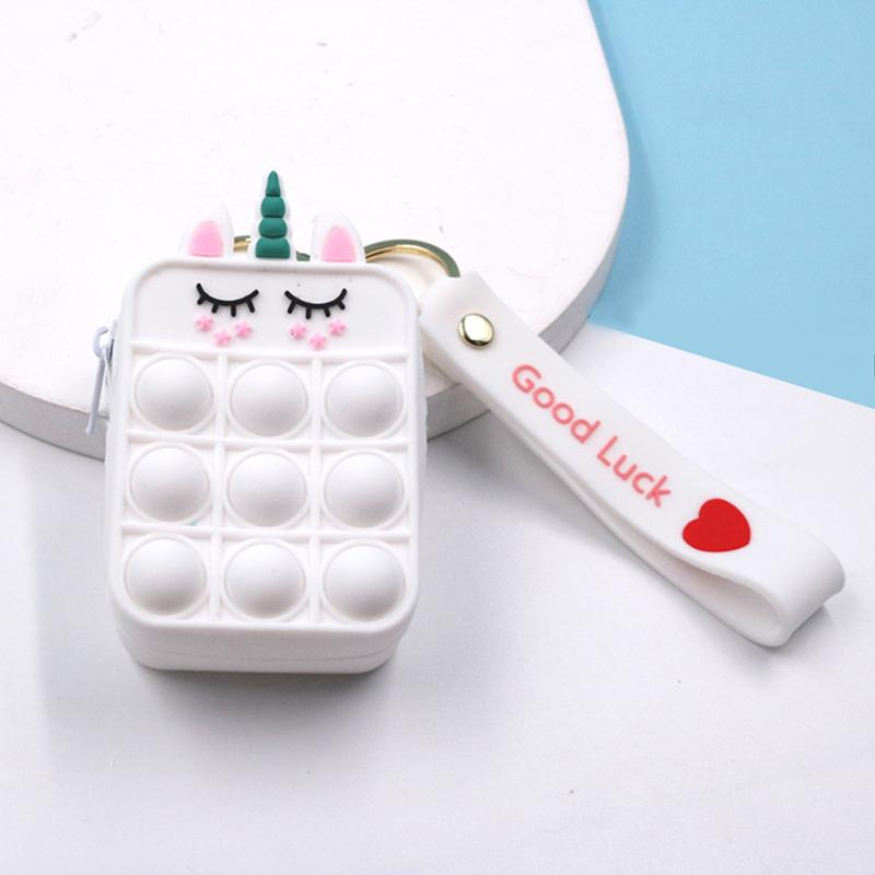 Silicone Coin Purse Mini Wallet  Sling  Bag Anti-stress Messenger Bag Strawberry Pineapple Bag